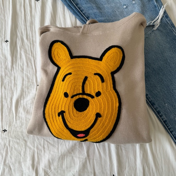 Disney Beige Hoodie with Yellow Bear Design‎ Size Medium - Picture 1 of 5